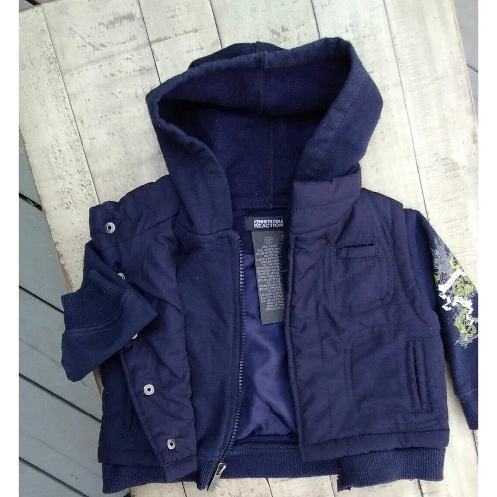 kenneth cole reaction boys baby jacket sweater navy outfit new pants jeans 12m